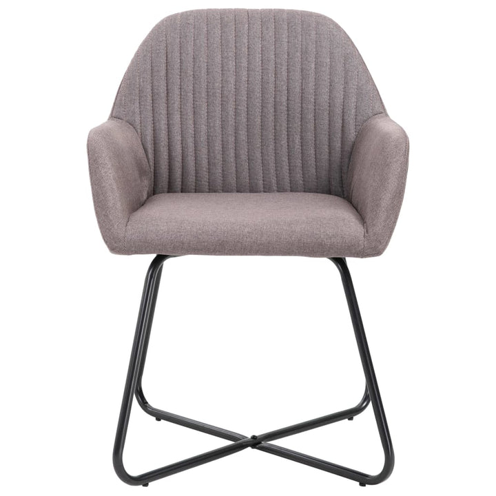 Eetkamerstoelen 6 st stof taupe