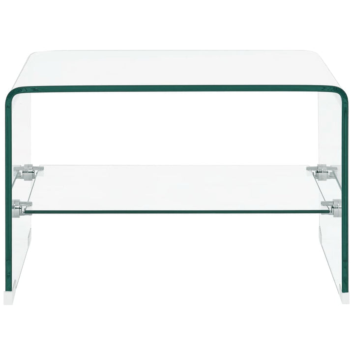 Salontafel 50x45x33 cm gehard glas transparant