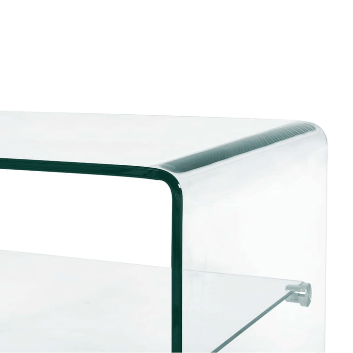 Salontafel 50x45x33 cm gehard glas transparant