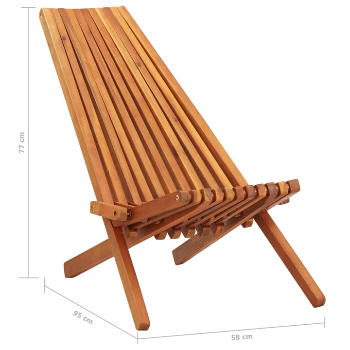 Loungestoelen inklapbaar 2 st massief acaciahout