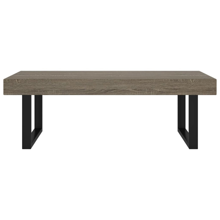 Salontafel 120x60x40 cm MDF en ijzer grijs en zwart