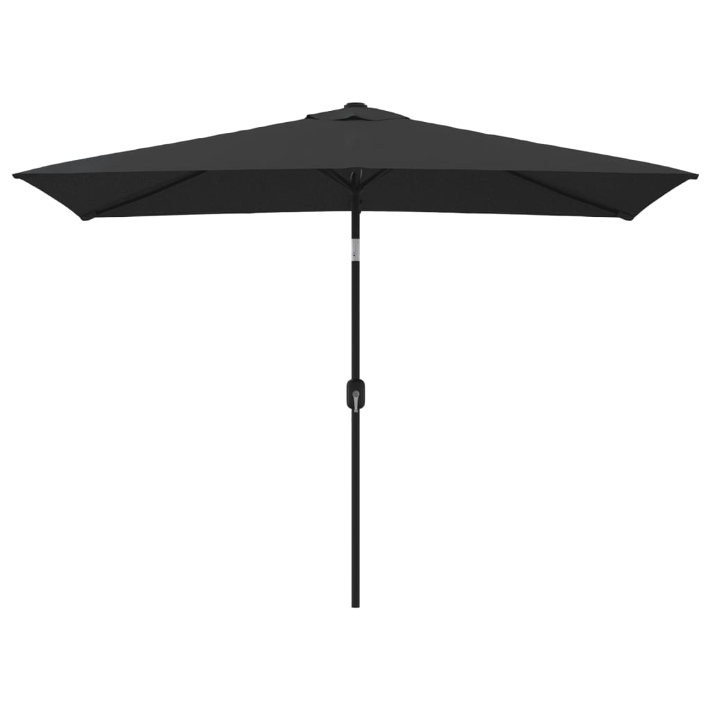 Parasol met metalen paal 300x200 cm zwart