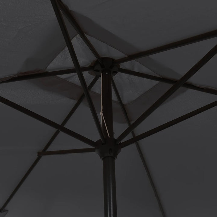 Parasol met metalen paal 300x200 cm zwart