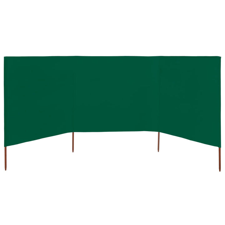Windscherm 3-panelen 400x160 cm stof groen