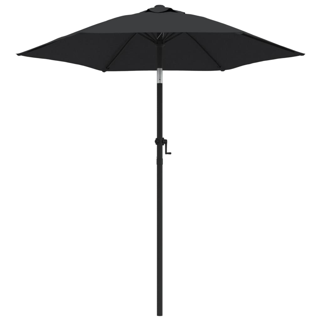 Parasol 200x224 cm aluminium zwart