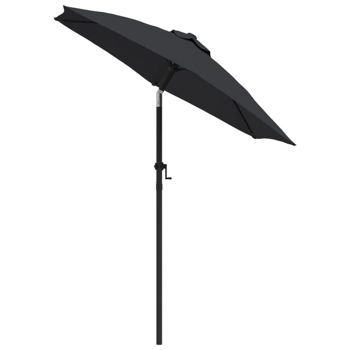 Parasol 200x224 cm aluminium zwart