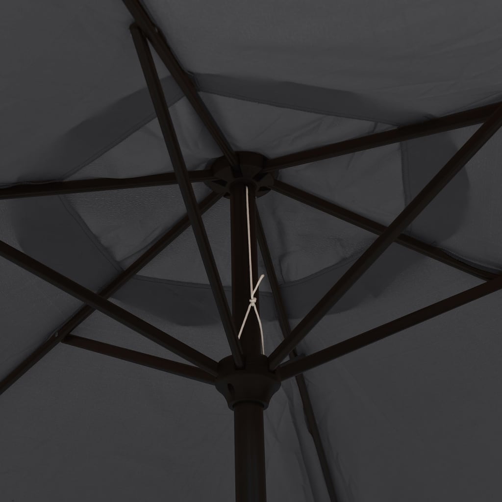 Parasol 200x224 cm aluminium zwart