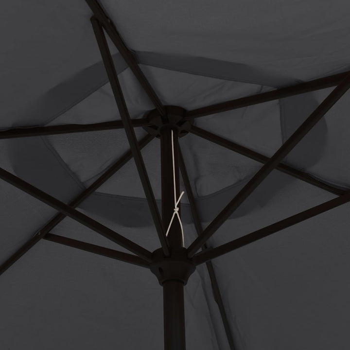 Parasol 200x224 cm aluminium zwart