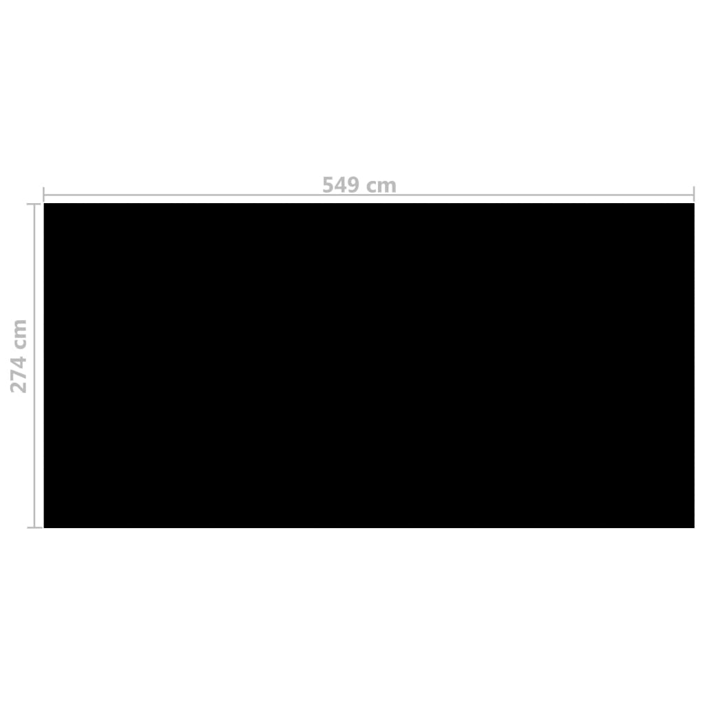 Zwembadhoes 549x274 cm PE zwart