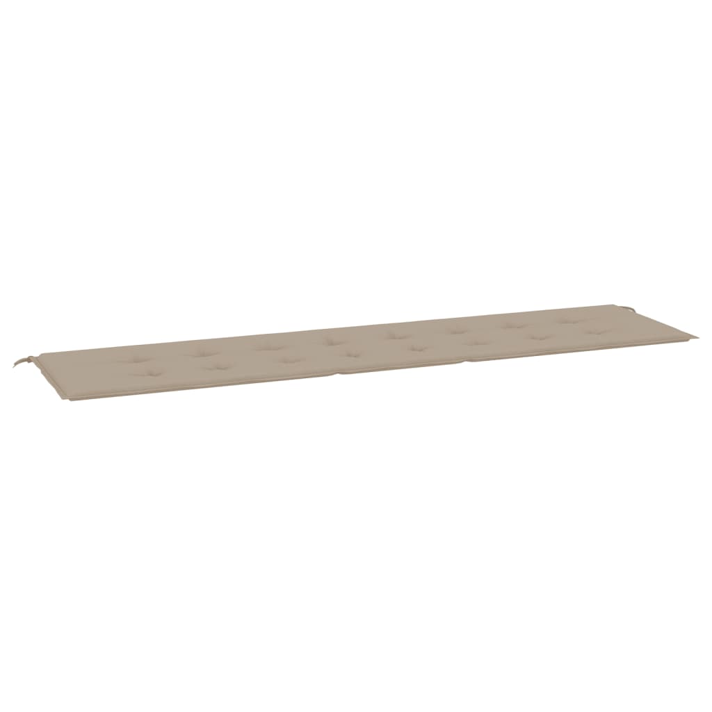 Tuinbankkussen 200x50x3 cm oxford stof taupe