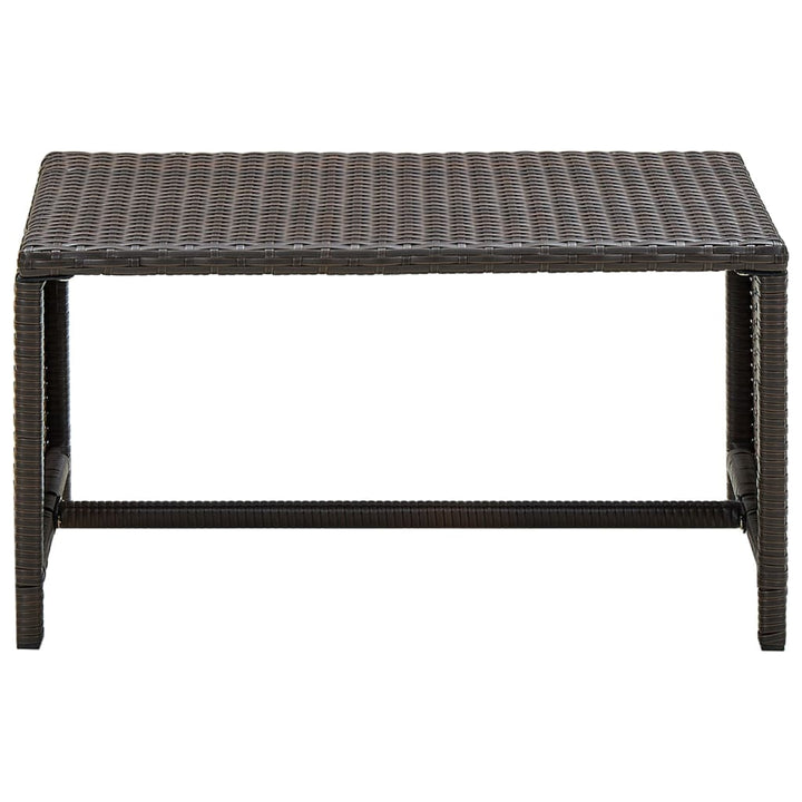 Salontafel 70x40x38 cm poly rattan bruin