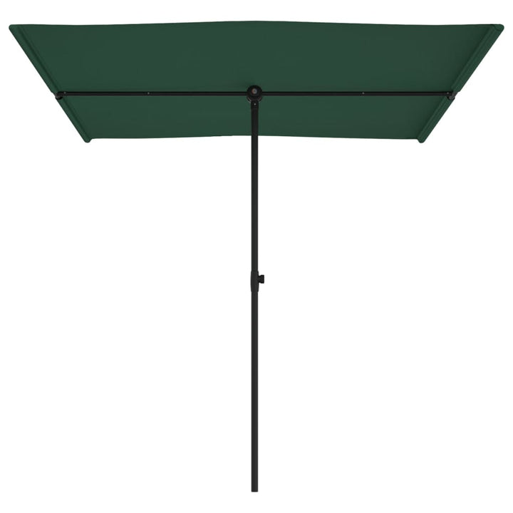 Parasol met aluminium paal 2x1,5 m groen