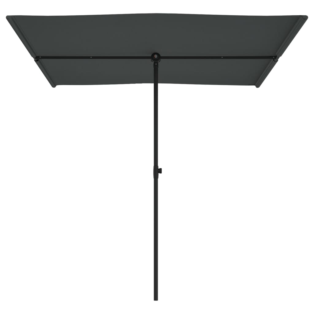 Parasol met aluminium paal 2x1,5m antraciet