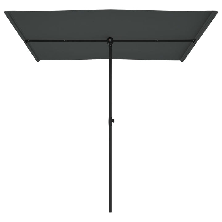 Parasol met aluminium paal 2x1,5m antraciet