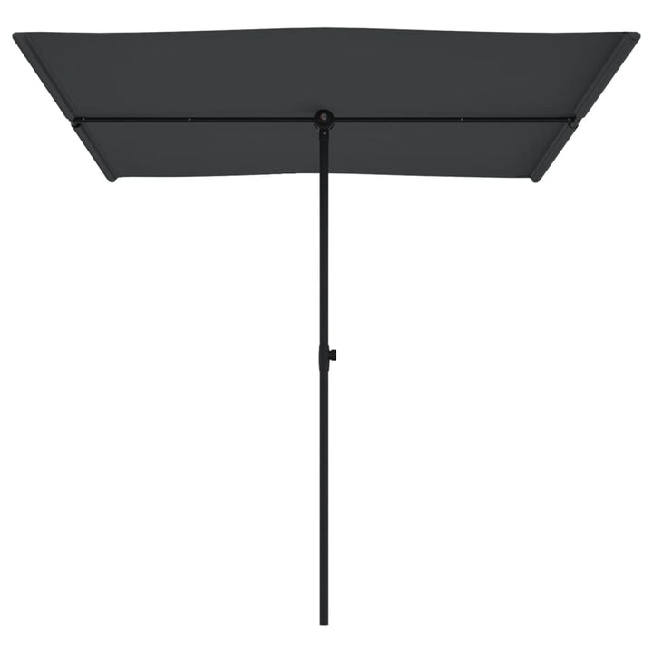 Parasol met aluminium paal 2x1,5 m zwart