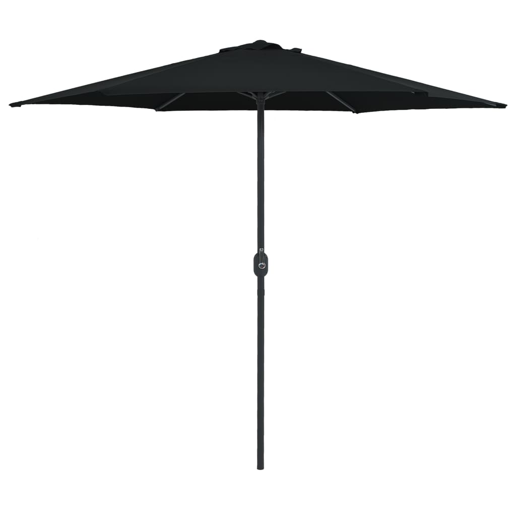 Parasol met aluminium paal 270x246 cm zwart