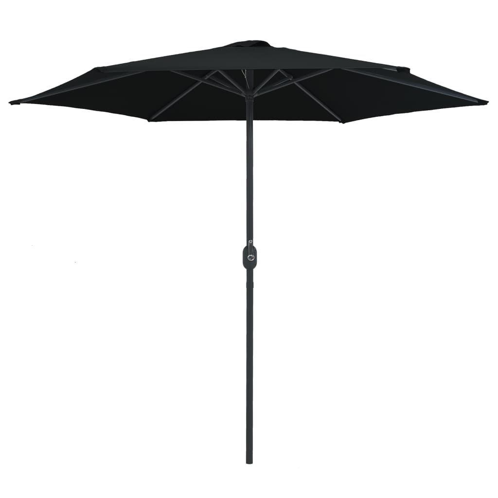 Parasol met aluminium paal 270x246 cm zwart