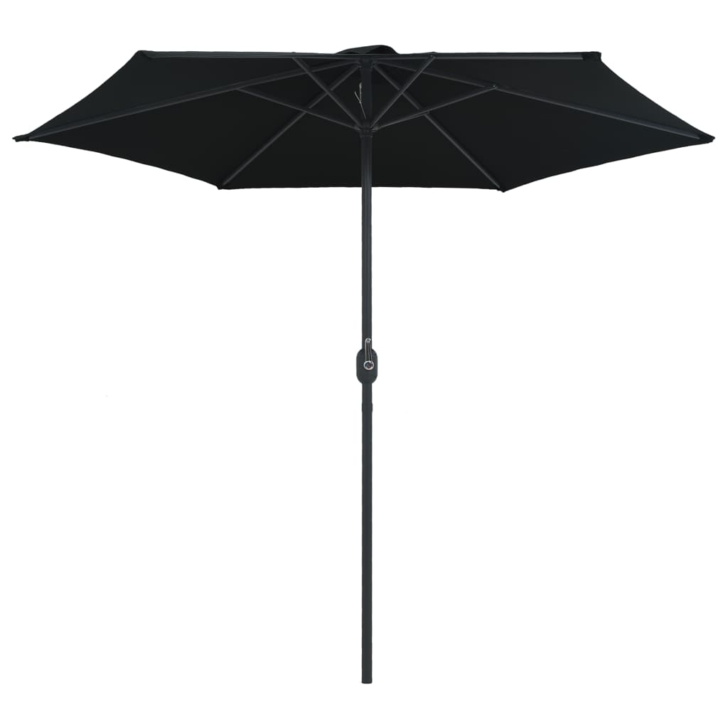 Parasol met aluminium paal 270x246 cm zwart