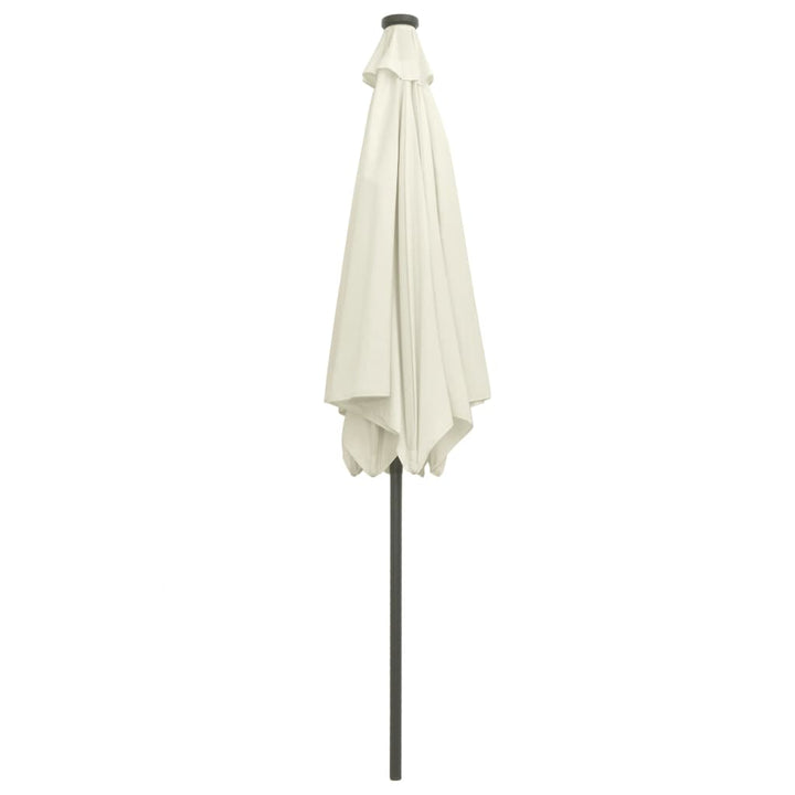 Parasol met LED-verlichting en aluminium paal 300 cm zandwit