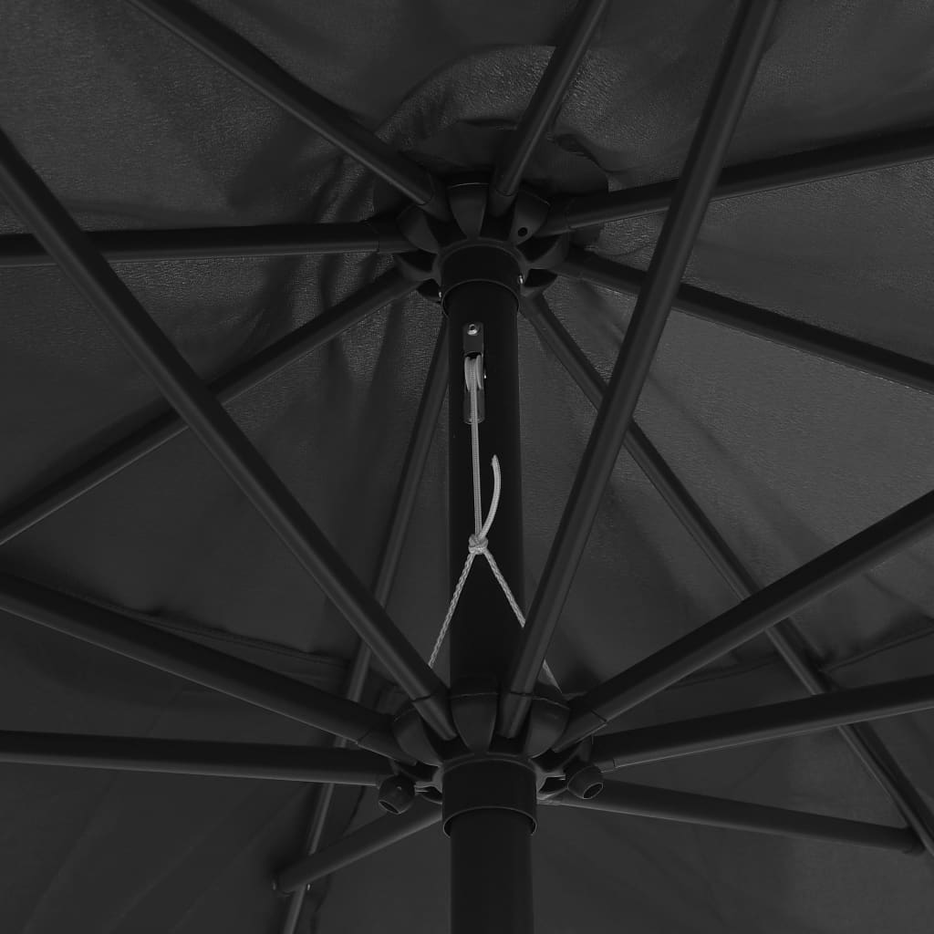 Parasol met metalen paal 390 cm antraciet
