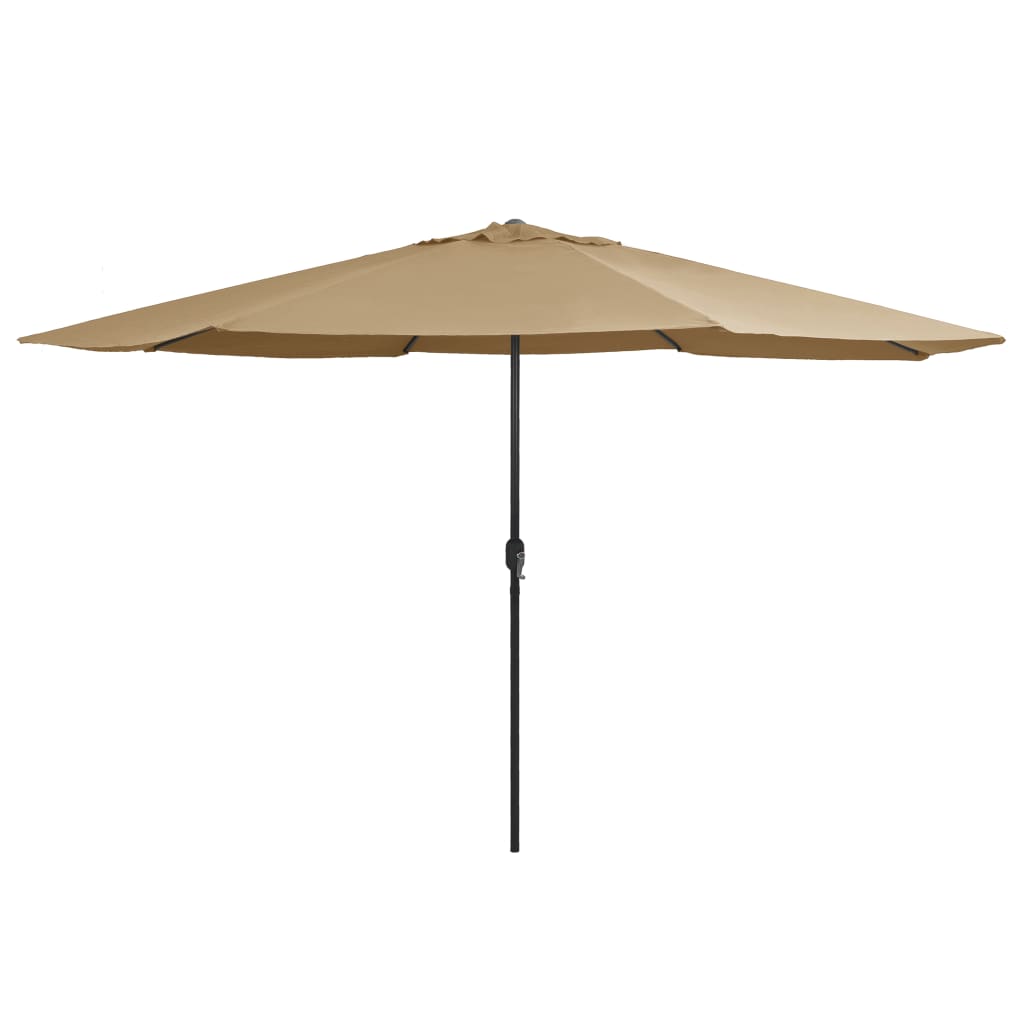 Parasol met metalen paal 390 cm taupe