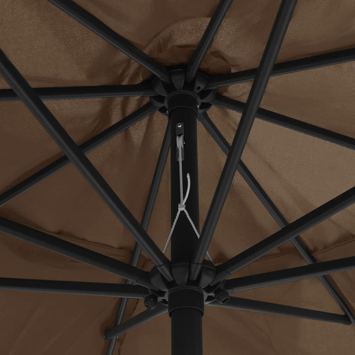 Parasol met metalen paal 390 cm taupe