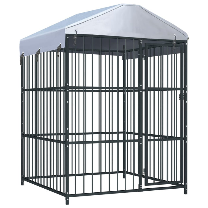 Hondenkennel voor buiten met dak 150x150x200 cm