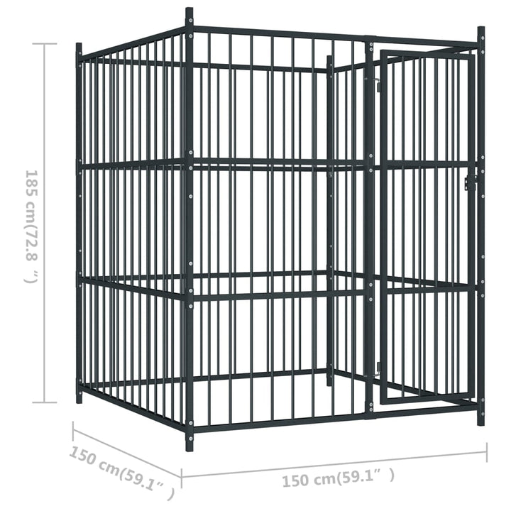 Hondenkennel voor buiten 150x150x185 cm