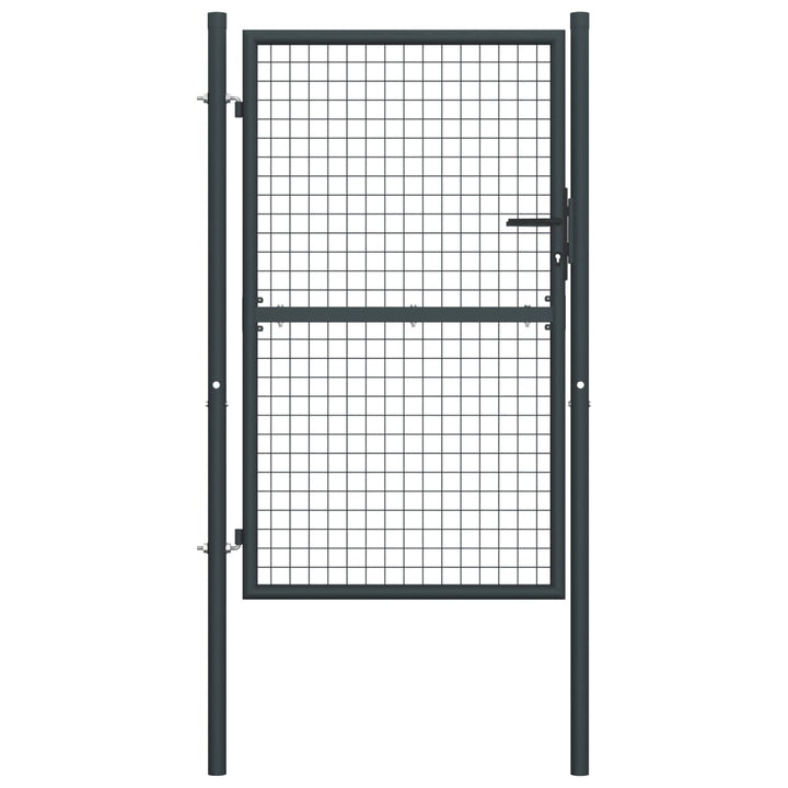 Gaaspoort 100x200 cm gegalvaniseerd staal grijs