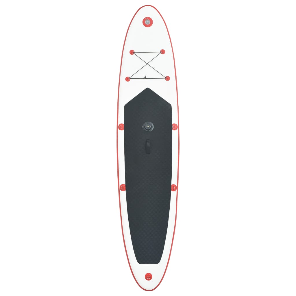 Stand-up paddleboard opblaasbaar met zeilset rood en wit