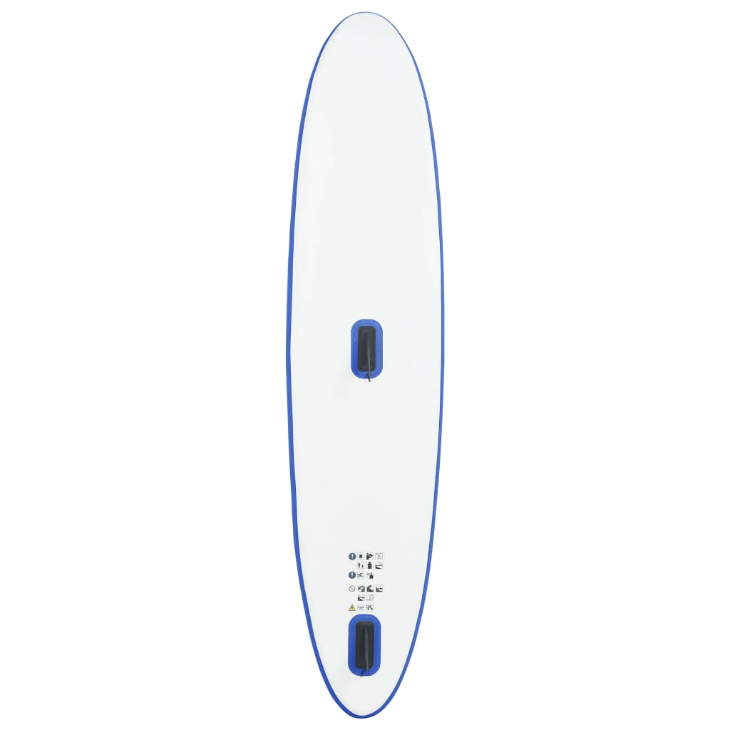 Stand-up paddleboard opblaasbaar met zeilset blauw en wit