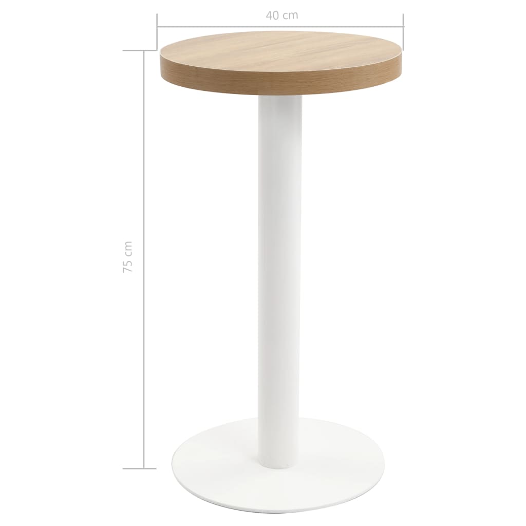 Bistrotafel 40 cm MDF lichtbruin