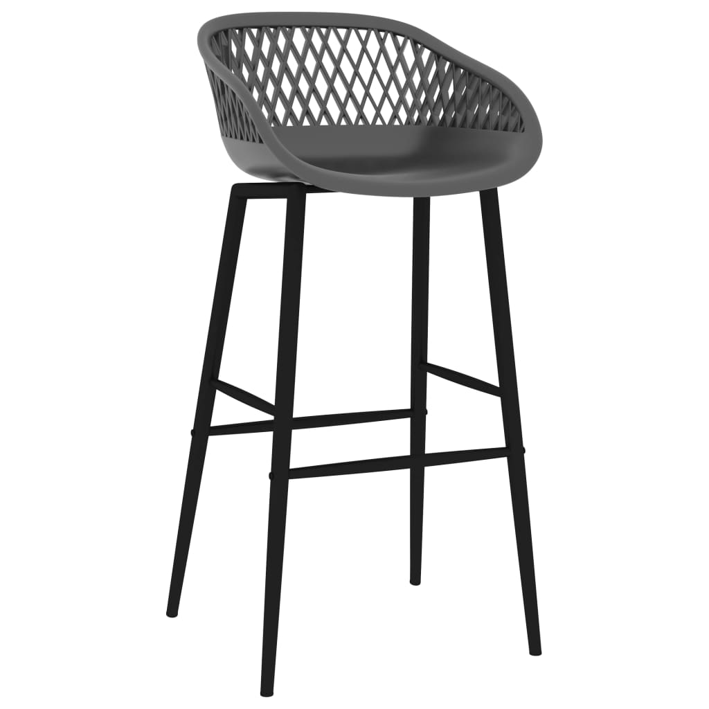 Barstoelen 2 st grijs