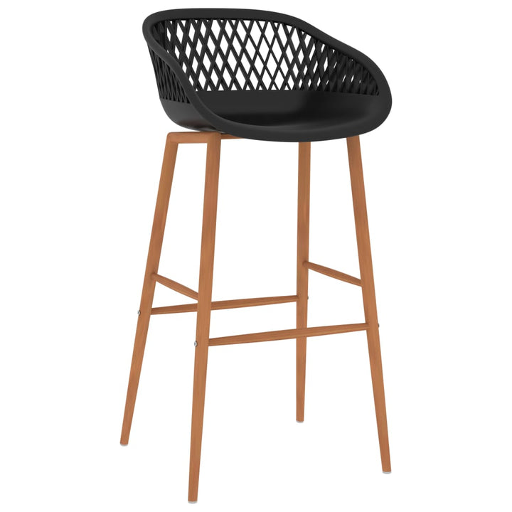 Barstoelen 2 st zwart