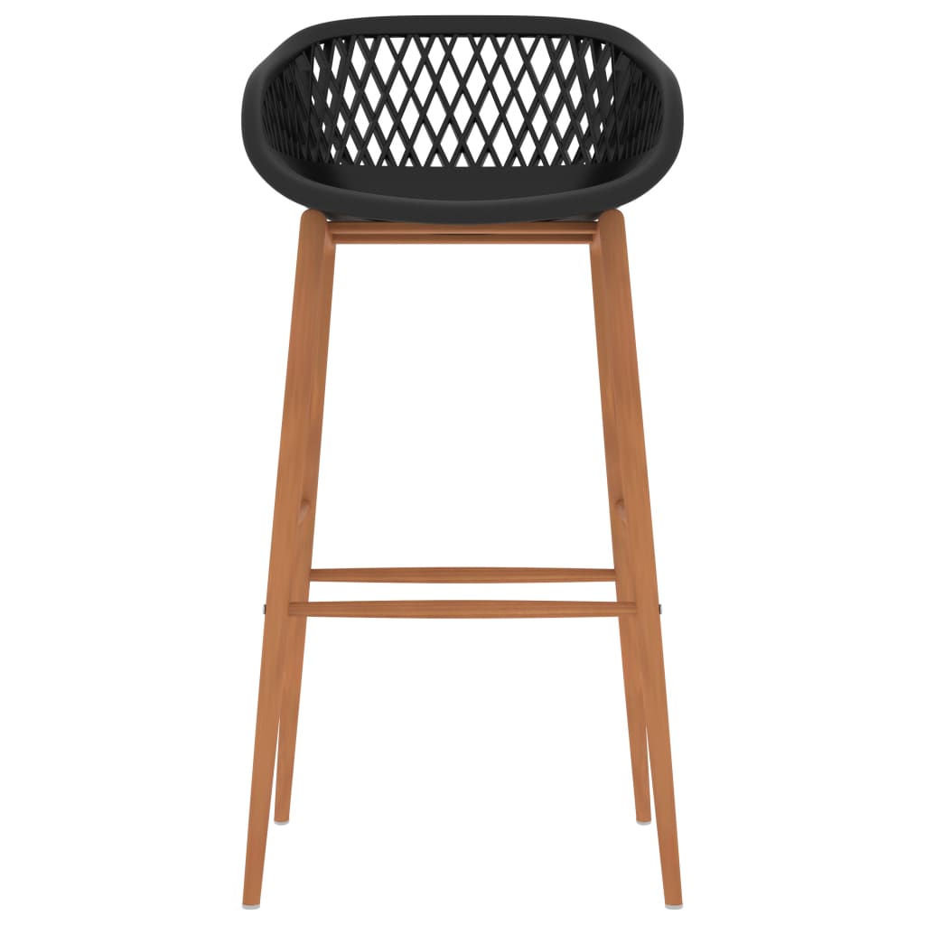 Barstoelen 2 st zwart