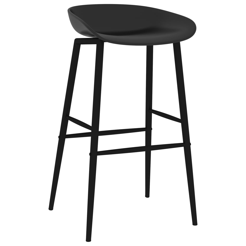 Barstoelen 2 st zwart