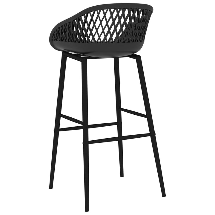 Barstoelen 4 st zwart