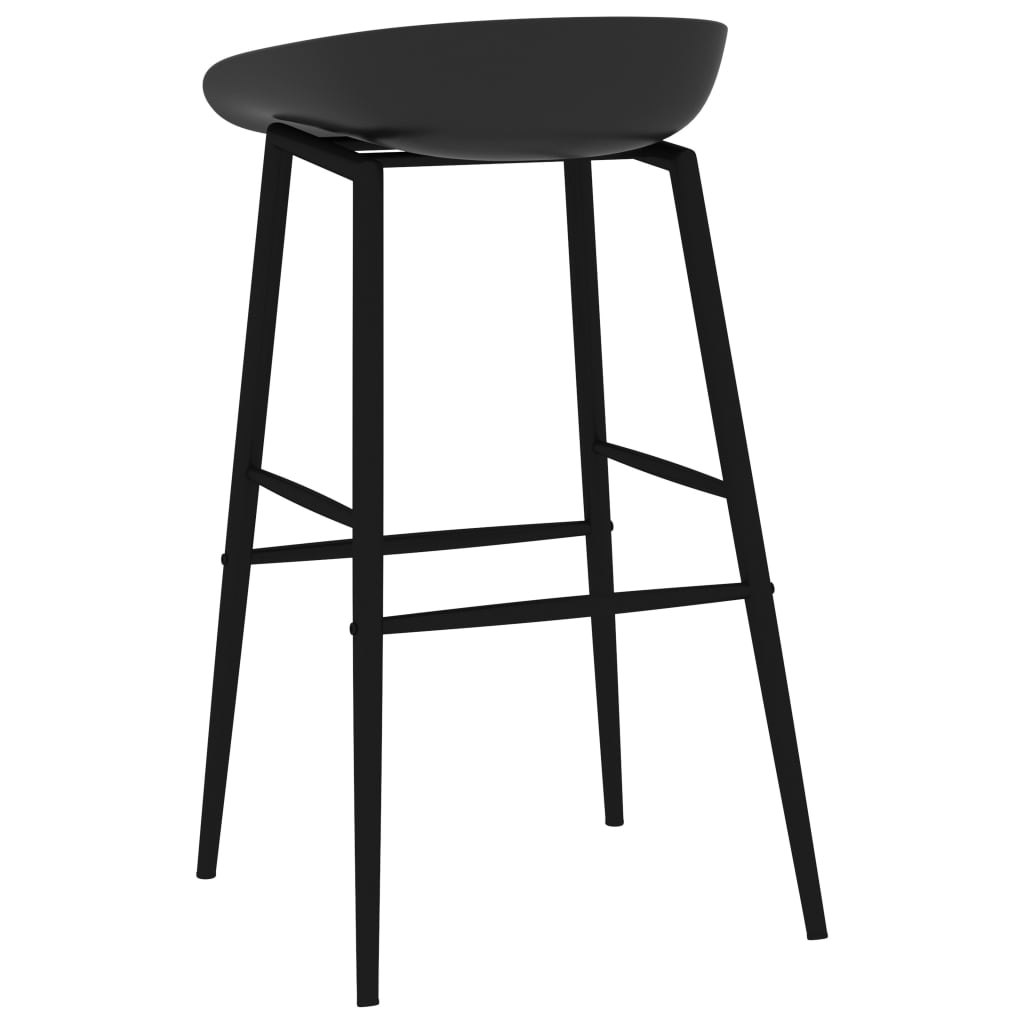 Barstoelen 4 st zwart