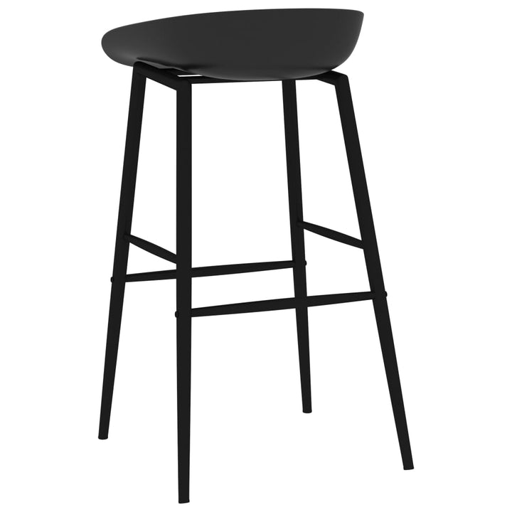 Barstoelen 4 st zwart