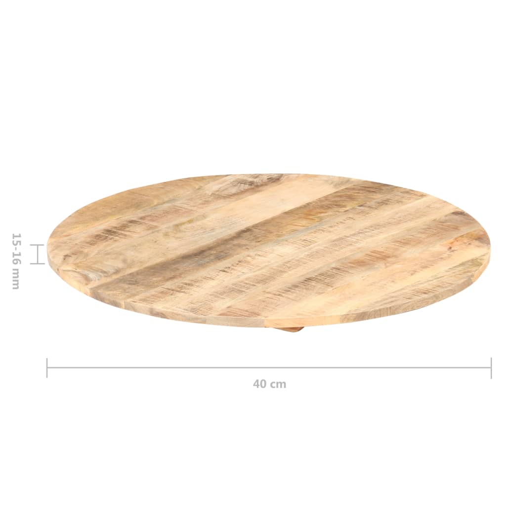 Tafelblad rond 15-16 mm 40 cm massief mangohout