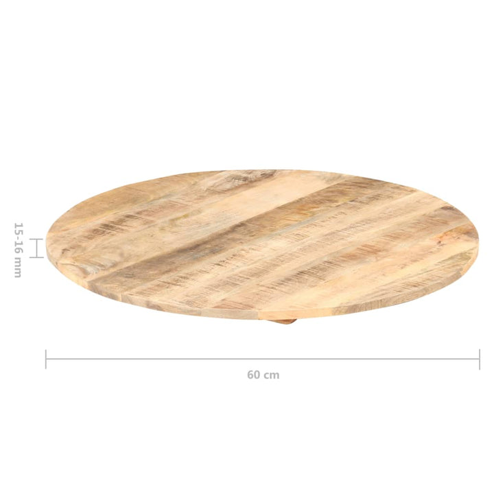 Tafelblad rond 15-16 mm 60 cm massief mangohout