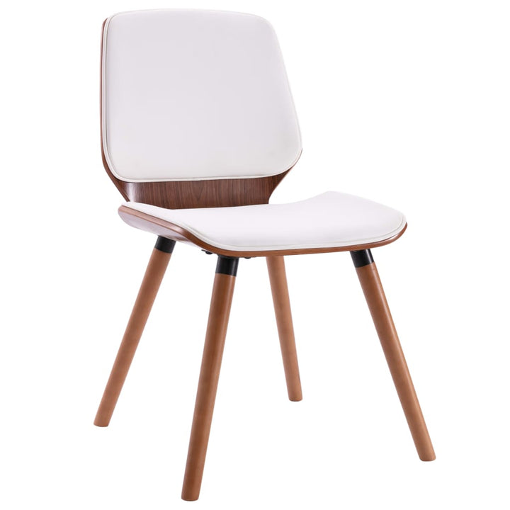 Eetkamerstoelen 2 st kunstleer wit