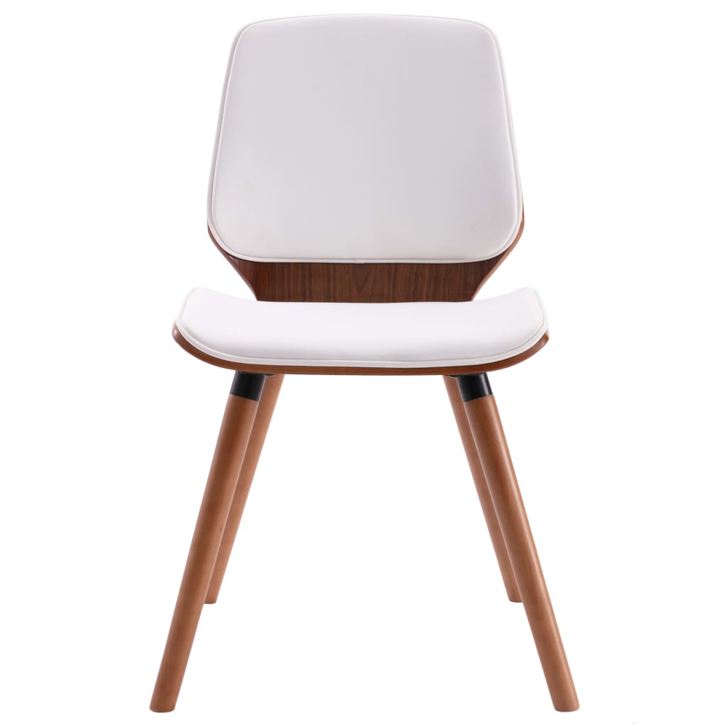 Eetkamerstoelen 2 st kunstleer wit