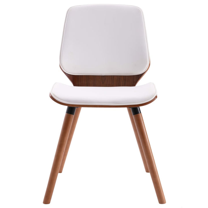 Eetkamerstoelen 2 st kunstleer wit