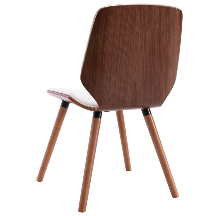 Eetkamerstoelen 2 st kunstleer wit