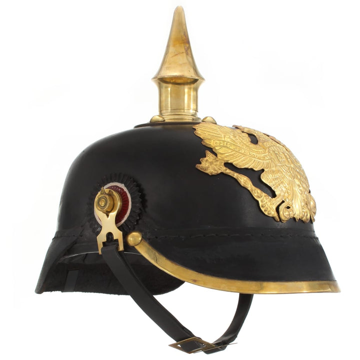 Pickelhaube Germaans replica LARP staal zwart