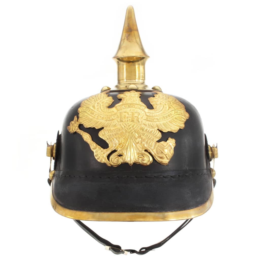 Pickelhaube Germaans replica LARP staal zwart