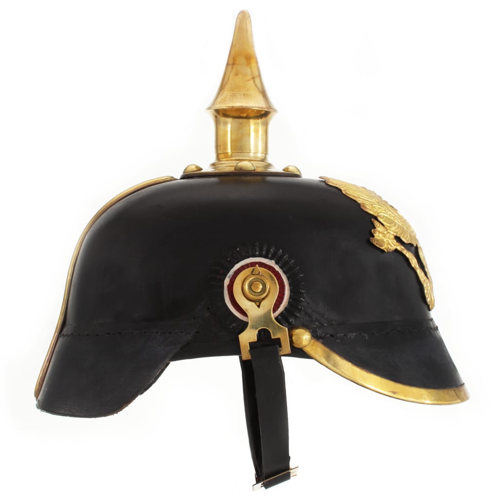 Pickelhaube Germaans replica LARP staal zwart