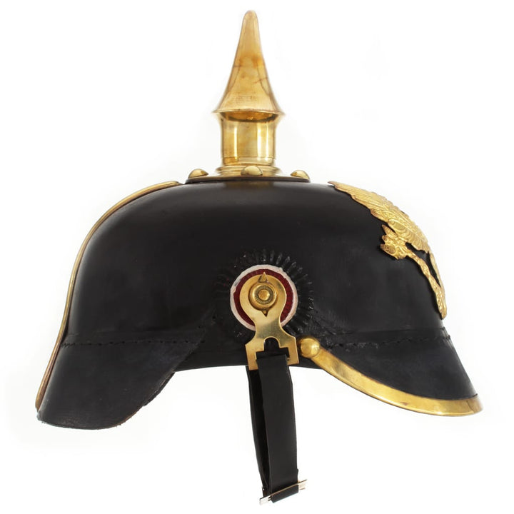 Pickelhaube Germaans replica LARP staal zwart