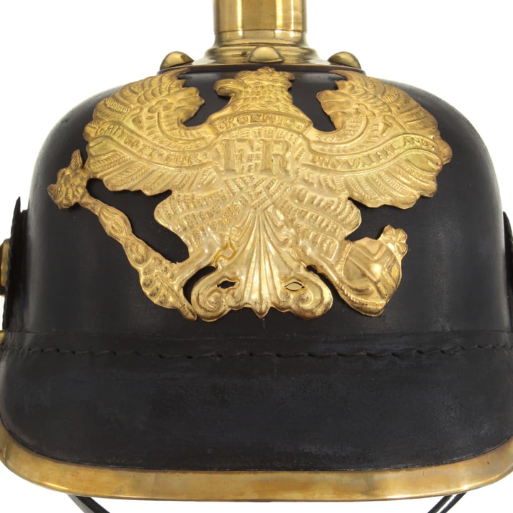 Pickelhaube Germaans replica LARP staal zwart